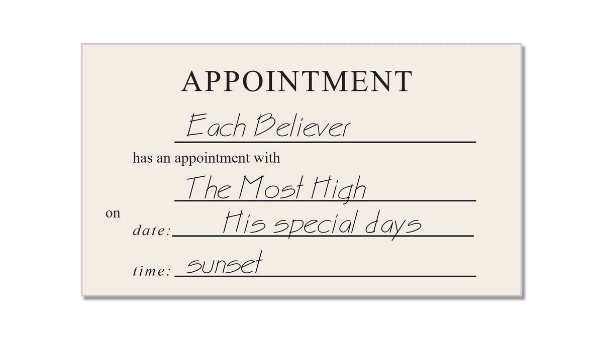  ::AN APPOINTMENT WITH G-D © Brady Stephenson | OneMessianicGentile.com
