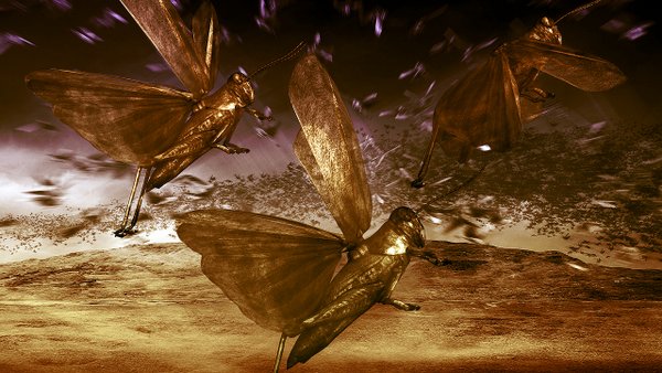 THE PLAGUE OF LOCUSTS © Ted Larson | DigitalArtByTedLarson.net