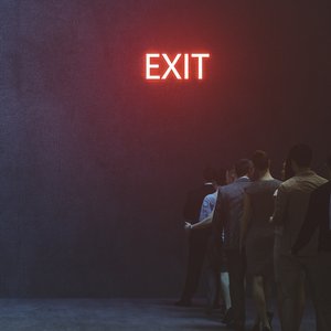  ::TIRED PEOPLE WAITING IN FRONT OF EXIT SIGN © gremlin | iStockPhoto.com