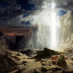 WHY THE SACRIFICES?::THE ISRAELITES PASSING THROUGH THE WILDERNESS, PRECEDED BY THE PILLAR OF LIGHT - William West (1800s) | Bristol Museums, Galleries & Archives | ArtUK.org