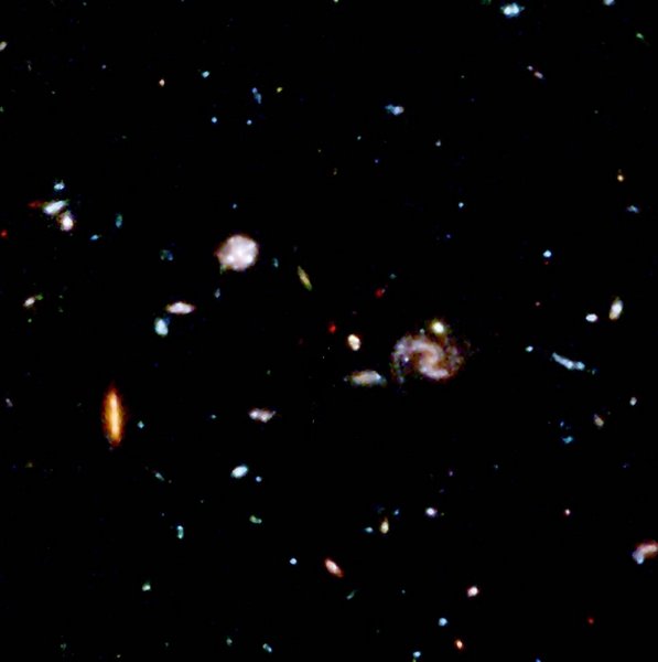Hubble Deep Field view- closeup Hubble Deep Field view- closeup