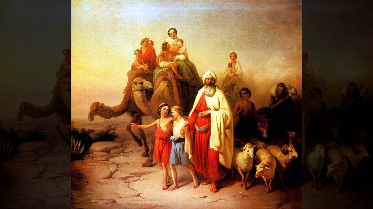 G-D'S COVENANT WITH ISAAC::THE DEPARTURE OF ABRAHAM - József Molnár (1850) | Useum.org