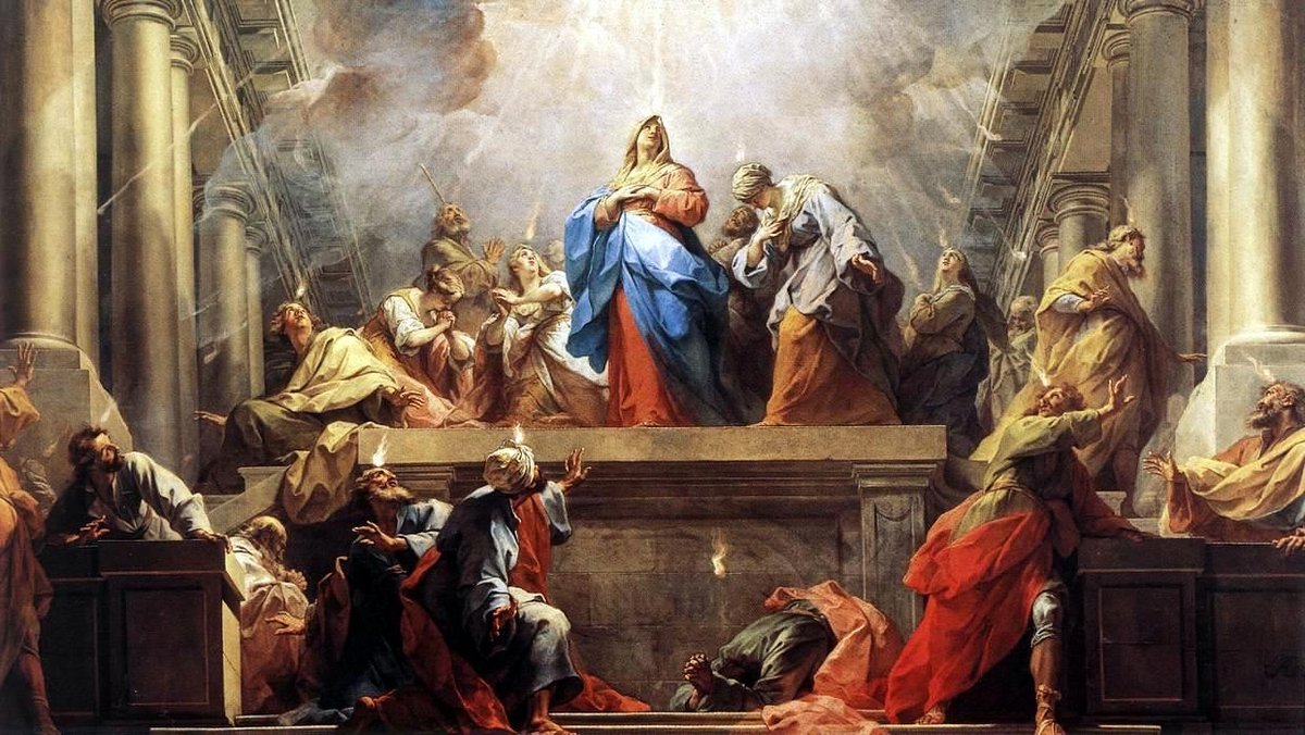 SPEAKING IN TONGUES::PENTECOST - Jean II Restout (1732) | Wikimedia.org