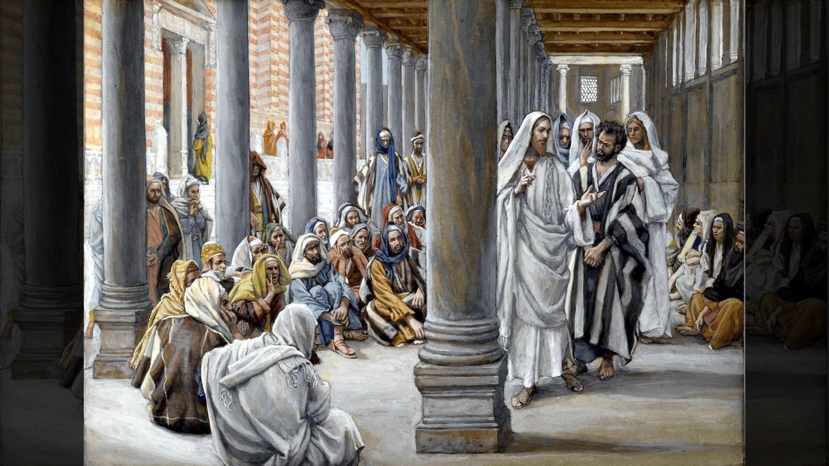 THE SABBATH IN THE APOSTOLIC WRITINGS::JESUS WALKS IN THE PORTICO OF SOLOMON - James Tissot (1896) | BrooklynMuseum.org