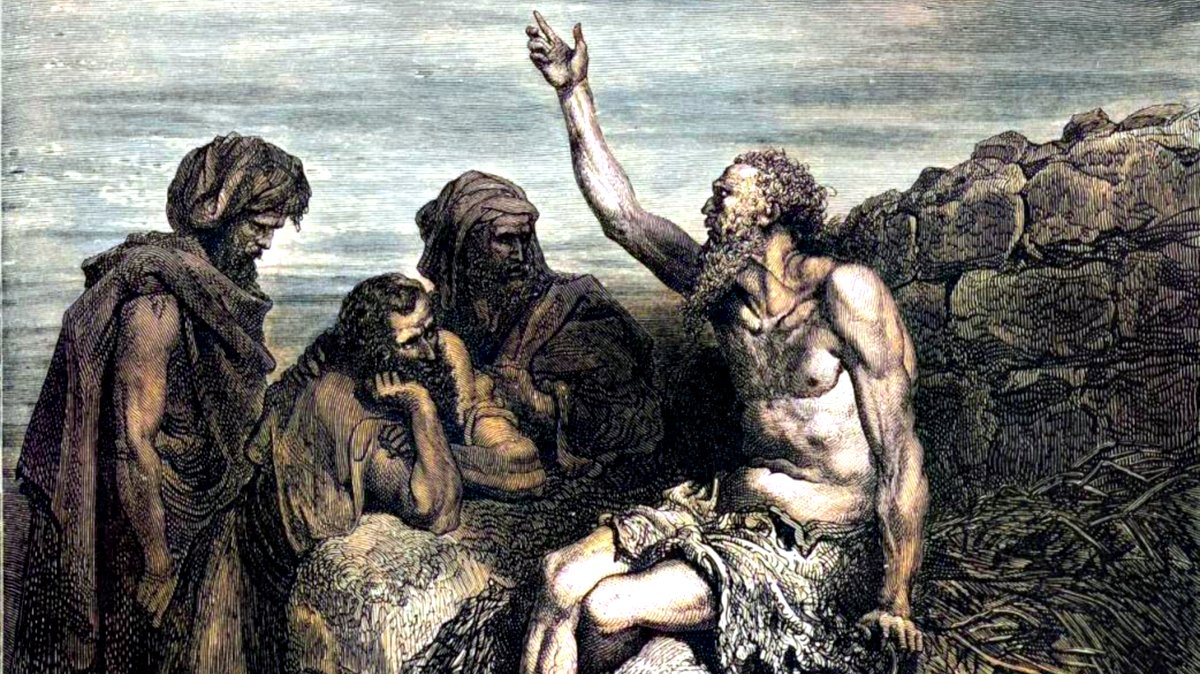 JOB SPEAKS WITH HIS FRIENDS - Gustav Doré (1866) | Wikimedia.org