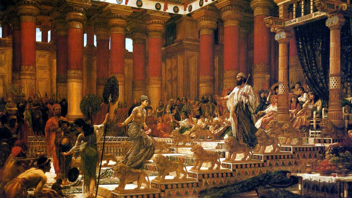 THE VISIT OF THE QUEEN OF SHEBA TO KING SOLOMON - Edward Poynter (1890) | Wikimedia.org