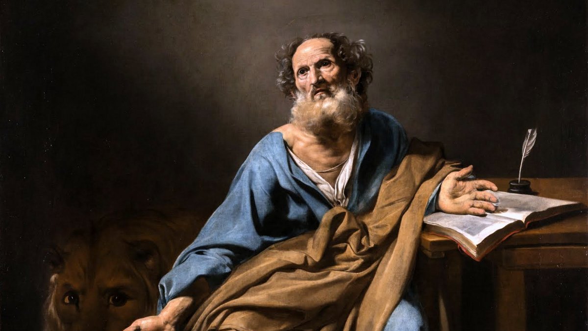 SAINT MARK THE EVANGELIST - Valentin de Boulogne (1620) | Wikimedia.org