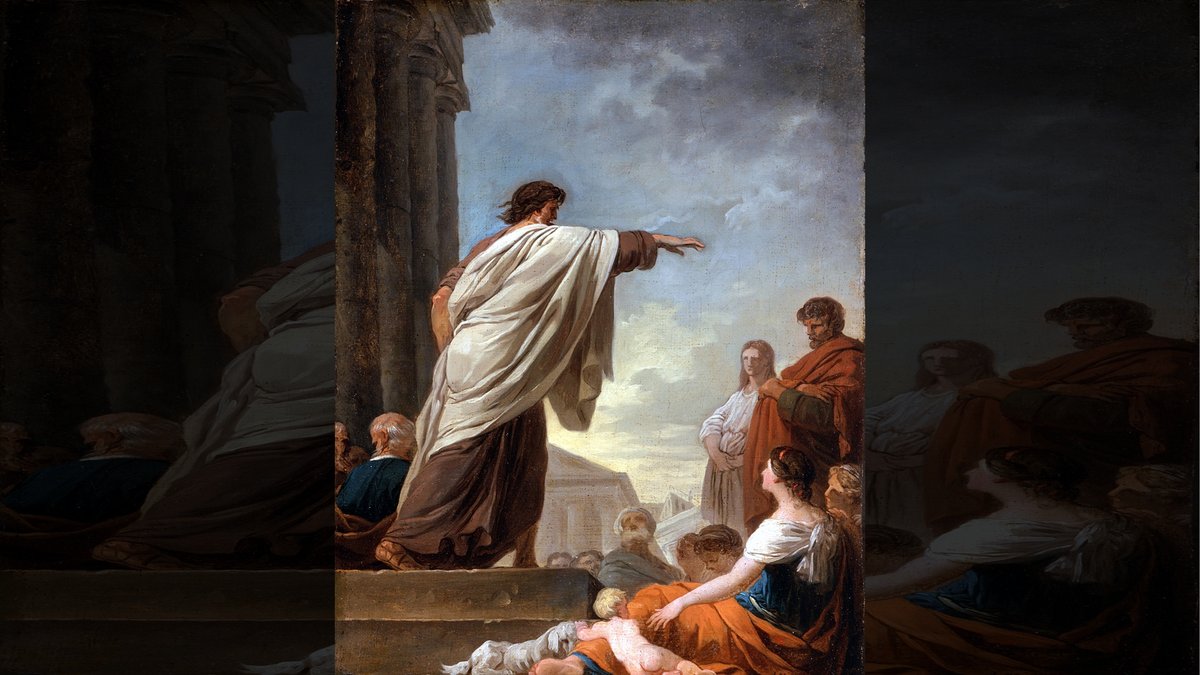 THE PREDICATION OF SAINT PAUL - Joseph-Benoît Suvée (1779) | Wikimedia.org