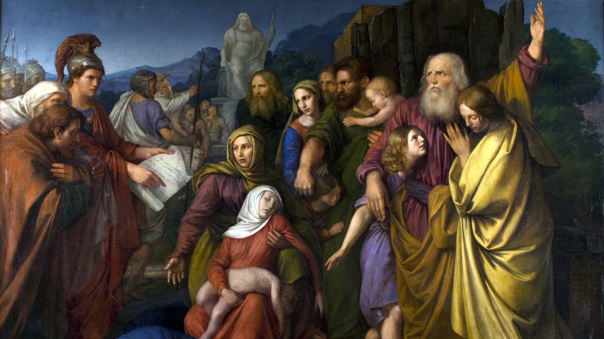 1 Maccabees::The initial abomination of desolation MACHABEUSZE - Wojciech Korneli Stattler (1842) | Wikimedia.org