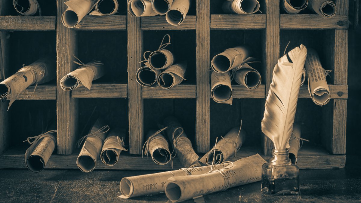 The Book of Jasher::The book of the generations of man SCRIBE LIBRARY FULL OF ANCIENT AND VALUABLE MANUSCRIPTS © Shaiith | iStockPhoto.com
