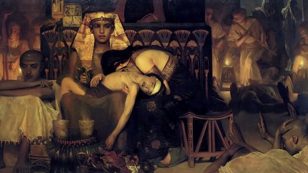 DEATH OF THE FIRSTBORN - Alma Tadema (1872) | Wikimedia.org