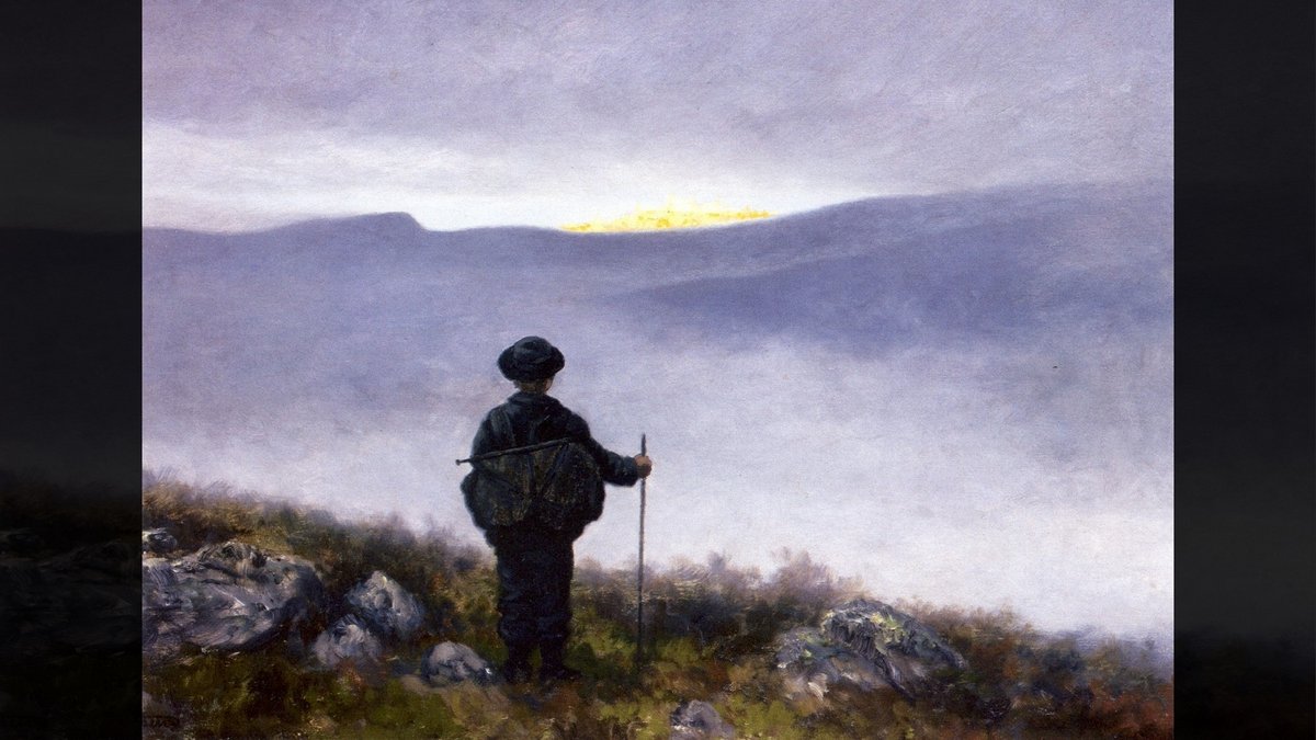 FAR, FAR AWAY SORIA MORIA PALACE SHIMMERED LIKE GOLD  - Theodor Kittelsen (1900) | Wikimedia.org