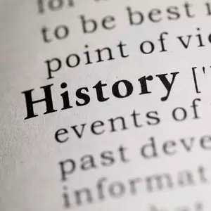 SITE HISTORY::FAKE DICTIONARY DEFINITION OF THE WORD HISTORY © Devonyu | iStockPhoto.com