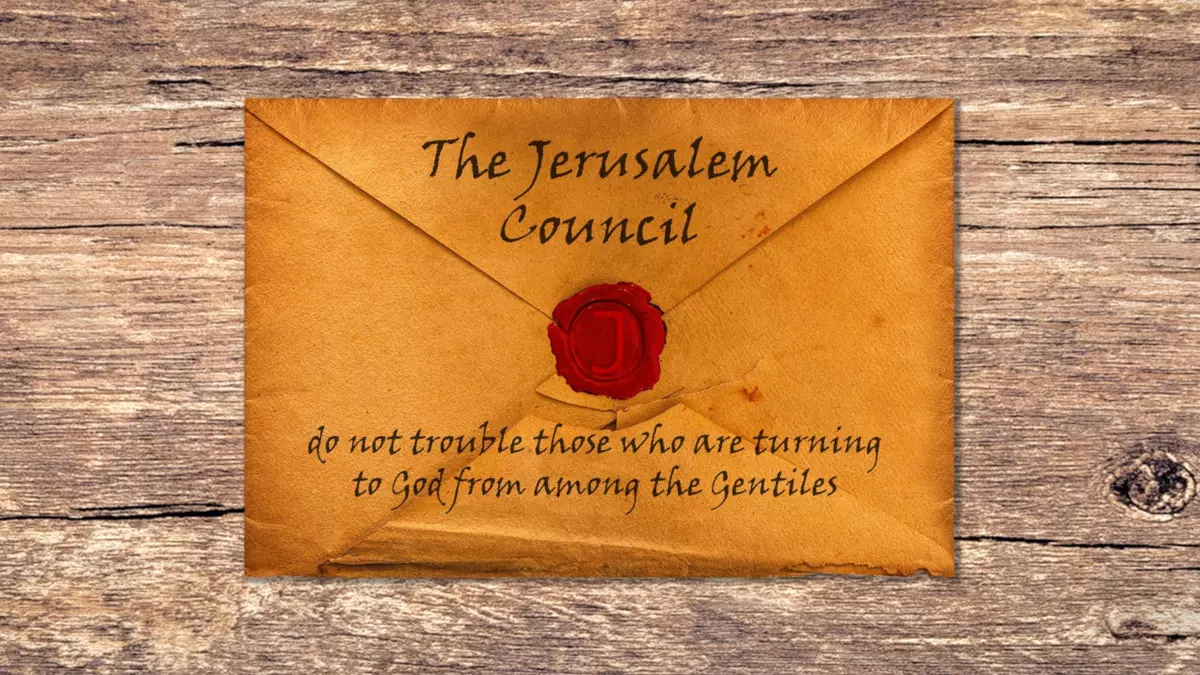 ACTS 15- THE LAW DOESN'T APPLY TO GENTILES::VINTAGE PAPER ENVELOPE WITH RED SEALING WAX © BreakingTheWalls | iStockPhoto.com