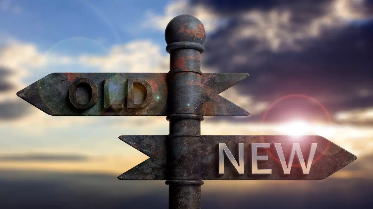 I AM IN THE NEW COVENANT NOT THE OLD::OLD AND NEW WRITTEN ON SIGNPOSTS © Rawf8 | iStockPhoto.com