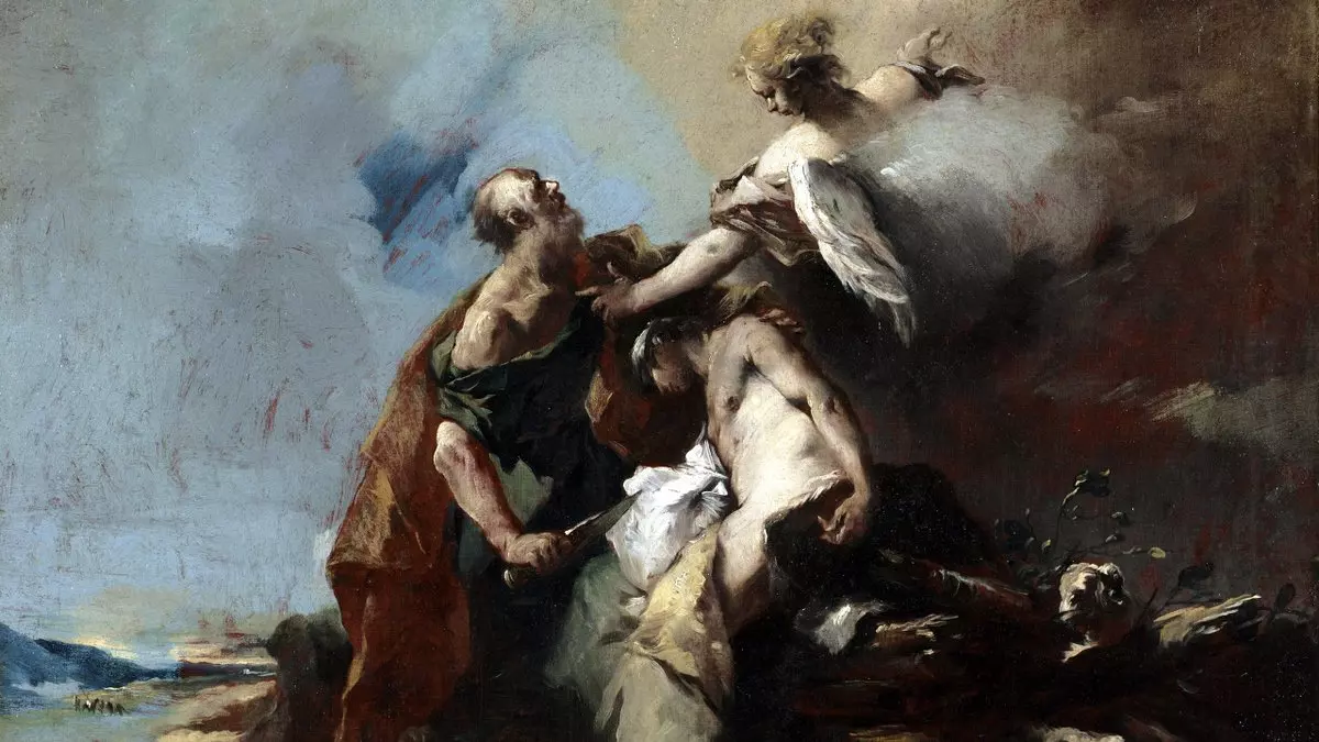 G-D FORBIDS HUMAN SACRIFICE::THE SACRIFICE OF ISAAC - Francesco Guardi (1759) | Wikimedia.org