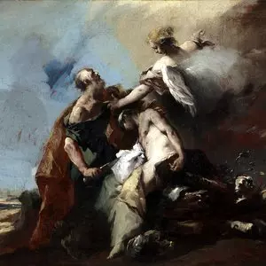G-D FORBIDS HUMAN SACRIFICE::THE SACRIFICE OF ISAAC - Francesco Guardi (1759) | Wikimedia.org G-D FORBIDS HUMAN SACRIFICE::THE SACRIFICE OF ISAAC - Francesco Guardi (1759) | Wikimedia.org