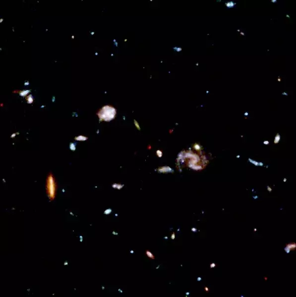 Hubble Deep Field view- closeup