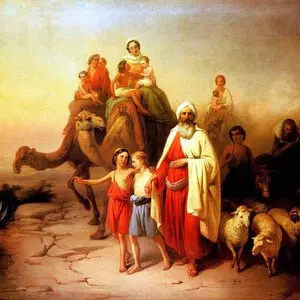 G-D'S COVENANT WITH ISAAC::THE DEPARTURE OF ABRAHAM - József Molnár (1850) | Useum.org