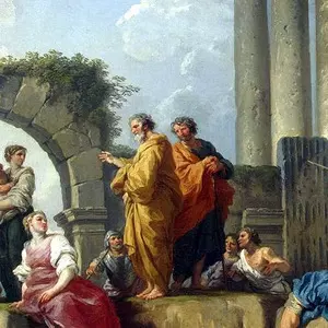 APOSTLE PAUL PREACHING ON THE RUINS - Giovanni Paolo Pannini (1744) | Wikimedia.org