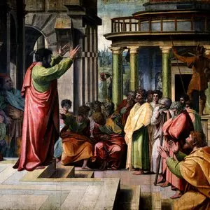 ST PAUL PREACHING IN ATHENS - Raphael (1515) | Wikimedia.org