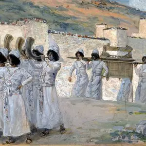 THE SEVEN TRUMPETS OF JERICHO - James Tissot (1902) | Wikimedia.org