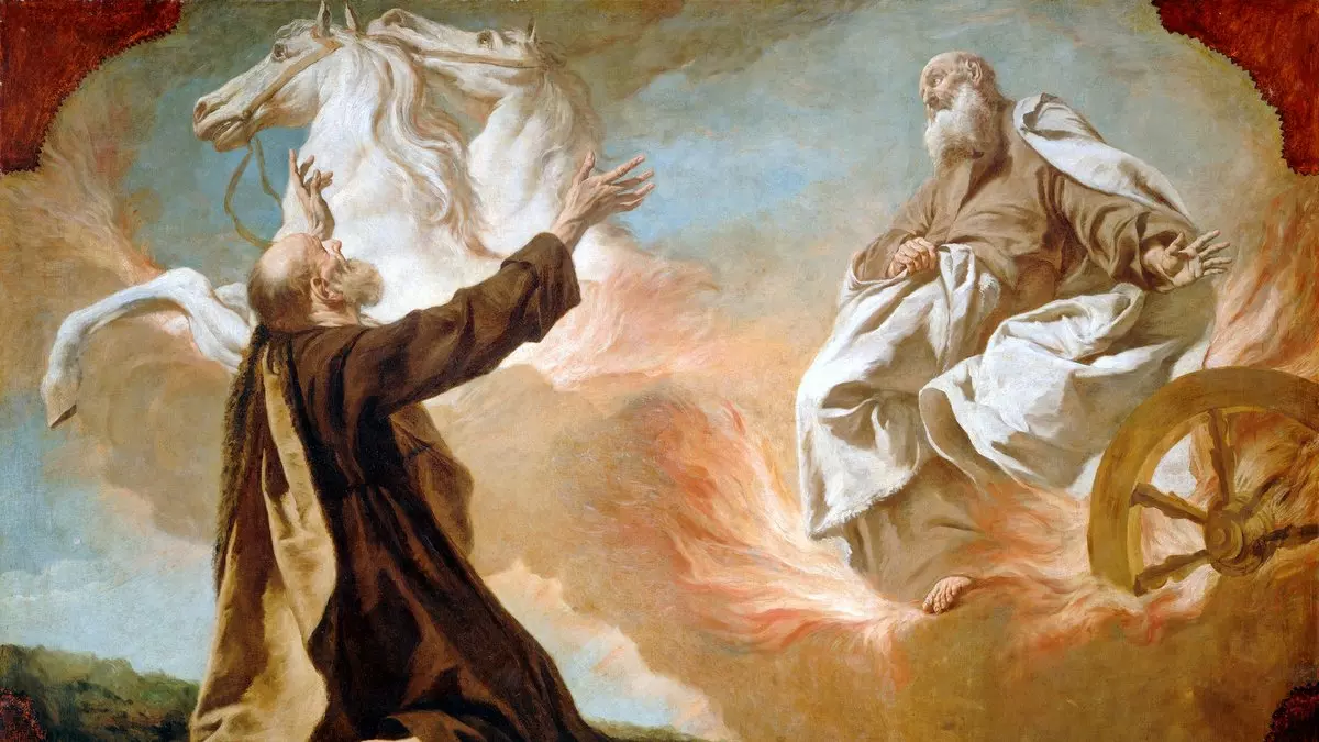 ELIJAH TAKEN UP IN A CHARIOT OF FIRE - Giuseppe Angeli (1740) | Wikimedia.org