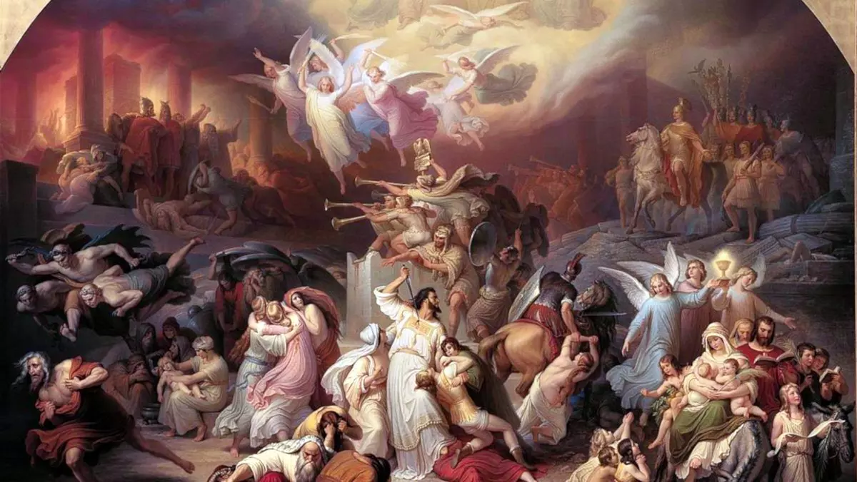 THE DESTRUCTION OF JERUSALEM BY TITUS - Wilhelm von Kaulbach (1849) | Wikimedia.org