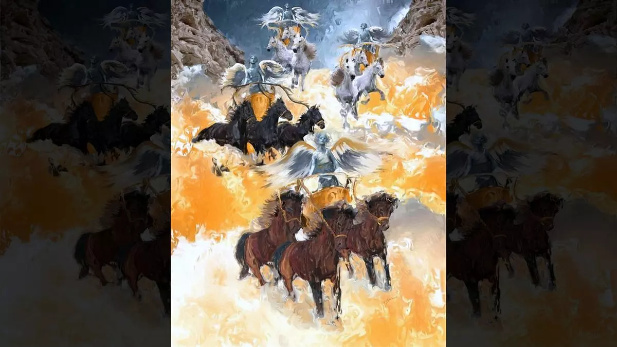 FOUR CHARIOTS- ZECHARIAH 6 - Donna Johnson (unk) | DwellingInTheWord.com