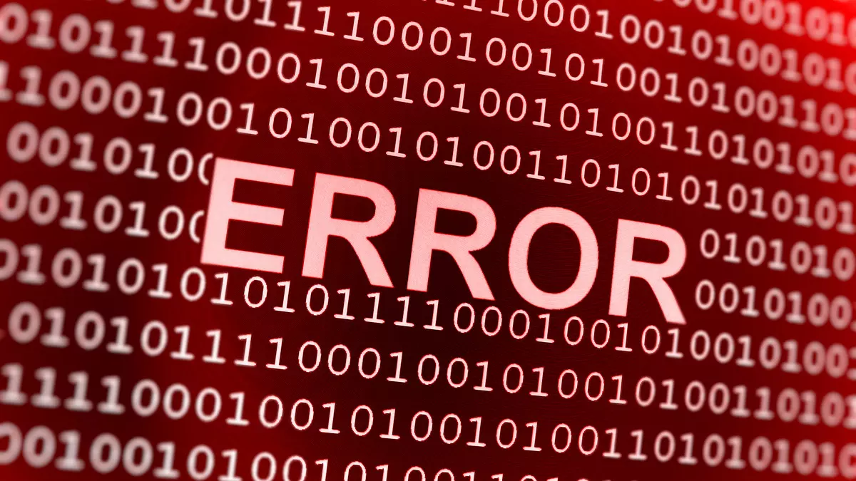 BINARY CODE ERROR © Chachas | Dreamstime.com