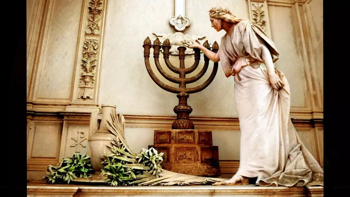 1 Maccabees 4::ANGEL LIGHTING THE MENORAH - Juan Antonio Buschiazzo (1822) | Google Images