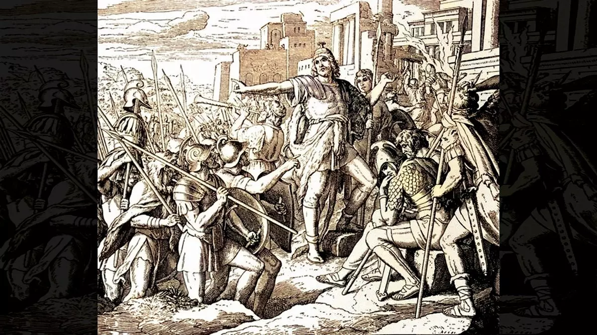 1 Maccabees 5::WOODCUT FOR DIE BIBLE IN BILDERN - Schnorr von Carolsfeld (1860) | Wikimedia.org