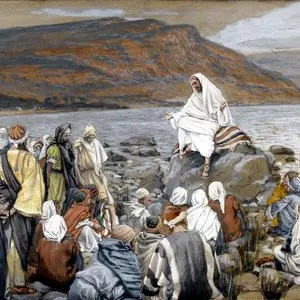 The Parables of Yeshua::JESUS TEACHES THE PEOPLE BY THE SEA - James Tissot (1896) | BrooklynMuseum.org The Parables of Yeshua::JESUS TEACHES THE PEOPLE BY THE SEA - James Tissot (1896) | BrooklynMuseum.org