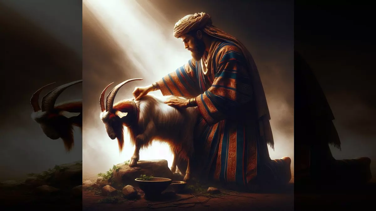 ACHAREI MOT::AND AARON SHALL BRING THE GOAT © AI | Bible.art