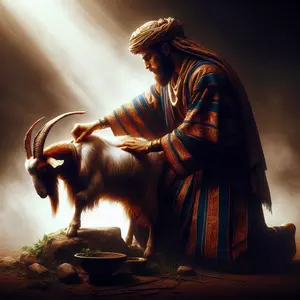 ACHAREI MOT::AND AARON SHALL BRING THE GOAT © AI | Bible.art ACHAREI MOT::AND AARON SHALL BRING THE GOAT © AI | Bible.art