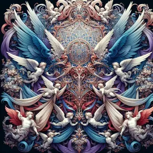 VAYAKHEL::AND HE MADE A VEIL OF BLUE, AND PURPLE, AND SCARLET, AND FINE TWISTED LINEN © AI | Bible.art VAYAKHEL::AND HE MADE A VEIL OF BLUE, AND PURPLE, AND SCARLET, AND FINE TWISTED LINEN © AI | Bible.art