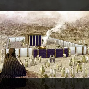 SETTING UP THE TABERNACLE © Ted Larson | DigitalArtByTedLarson.net