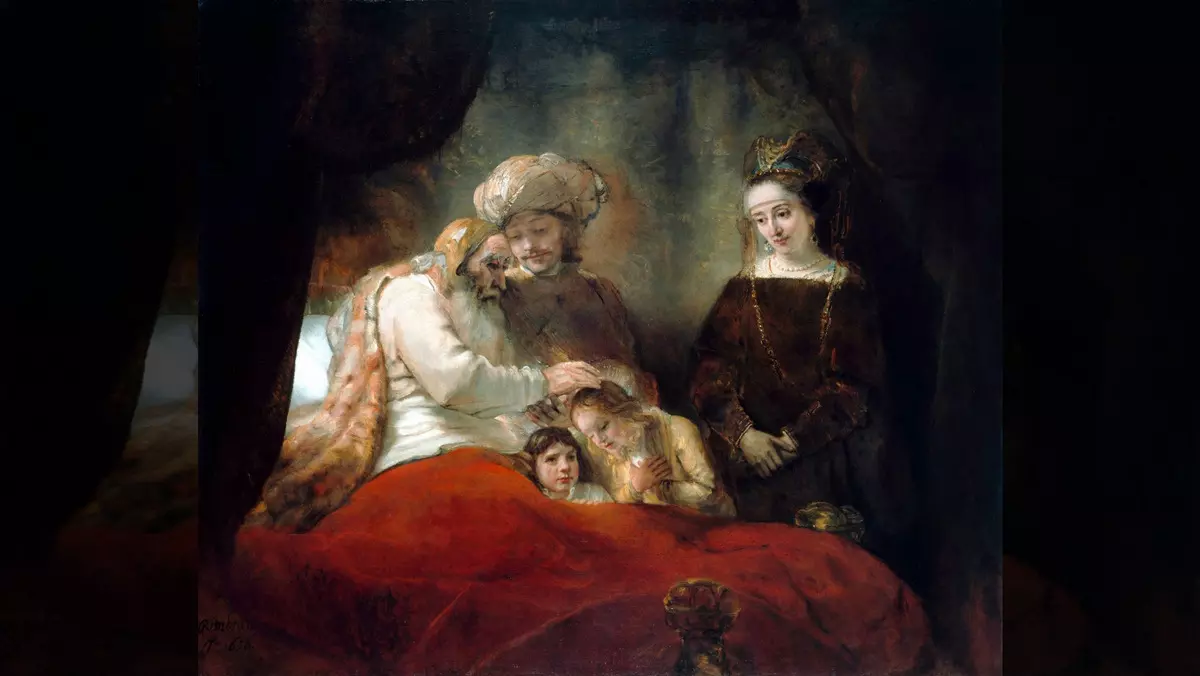 VAYECHI::JACOB BLESSING THE CHILDREN OF JOSEPH - Rembrandt van Rijn (1656) | WikiArt.org