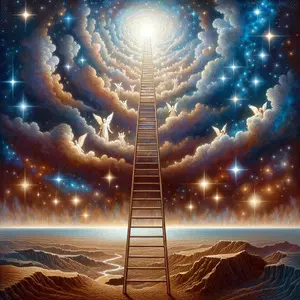 BEHOLD, A LADDER WENT UP © Unknown | Bible.art