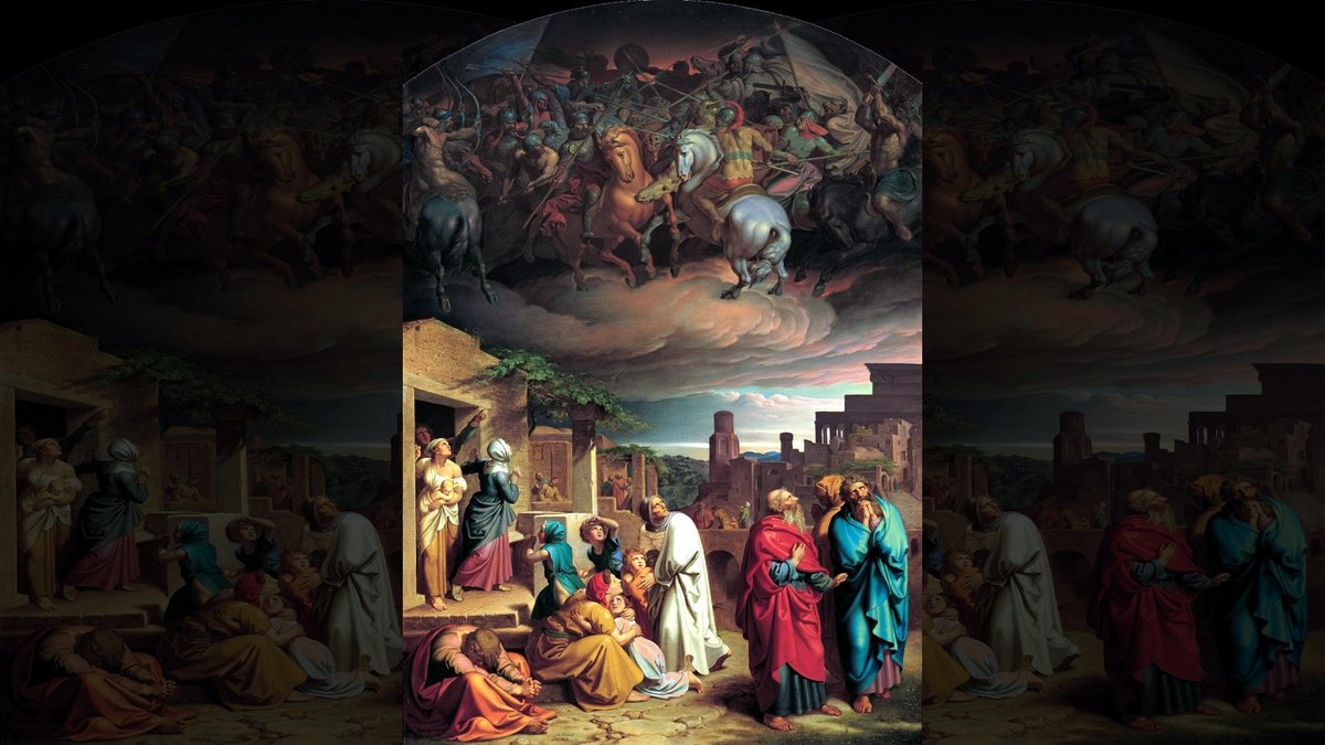 1 Maccabees 1::VISION OF THE INHABITANTS OF JERUSALEM BEFORE THE CONQUEST OF THE CITY BY ANTIOCHUS IV EPIPHANES - Joseph von Führich (1844) | 