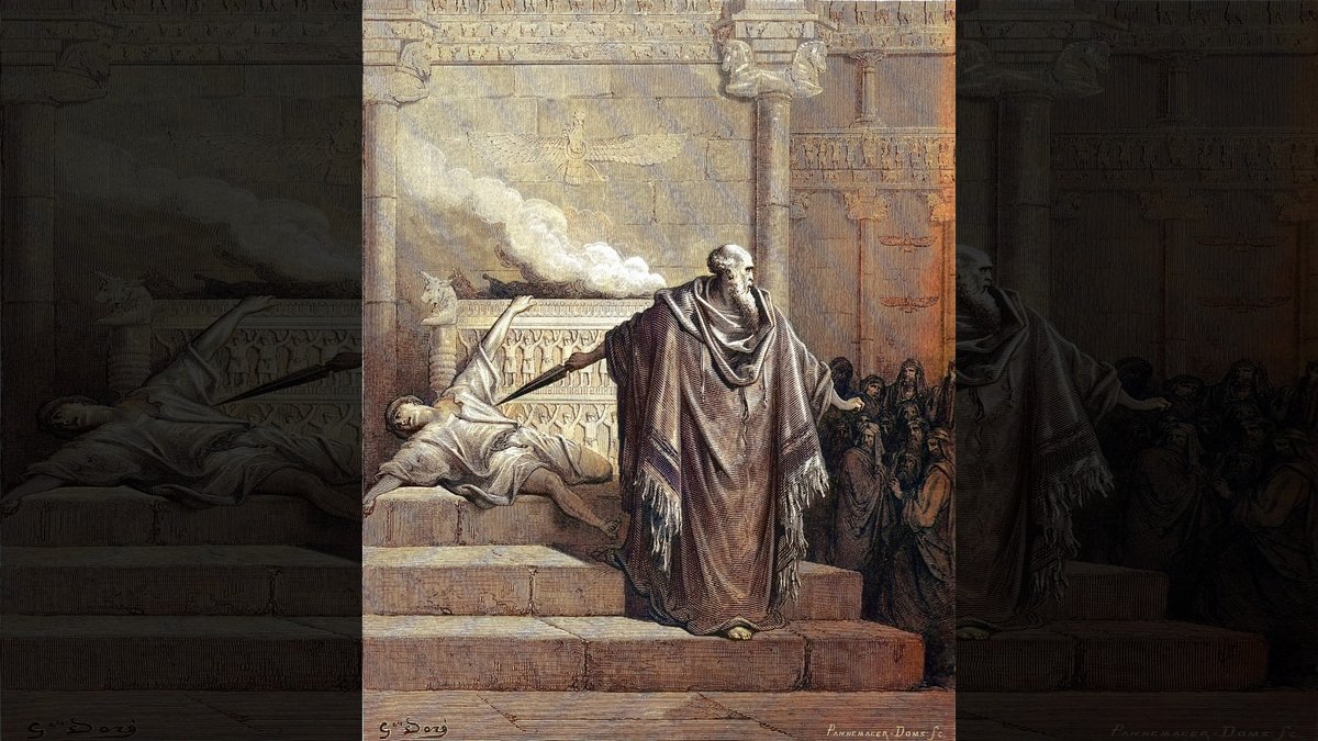1 Maccabees 2::MATTATHIAS AND THE APOSTATE - Gustav Doré (1866) | Wikimedia.org