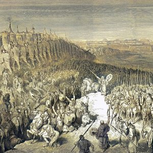 1 Maccabees 7::JUDAS MACCABEUS BEFORE THE ARMY OF NICANOR - Gustav Doré (1866) | Wikimedia.org