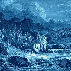 1 Maccabees 13::JUDAS MACCABEUS PURSUES TIMOTHEUS - Gustav Doré (1866) | Wikimedia.org