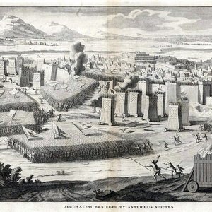 1 Maccabees 15::JERUSALEM BESIEGED BY ANTIOCHUS SIDETES - Antoine Augustin Calmet (1720) | Wikimedia.org