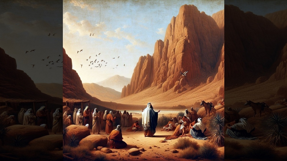 BEHAR::AND THE LORD SPOKE UNTO MOSES AT MOUNT SINAI © AI | Bible.art