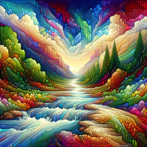 FOR THE LORD THY GOD BRINGETH THEE INTO A GOOD LAND © AI | Bible.art