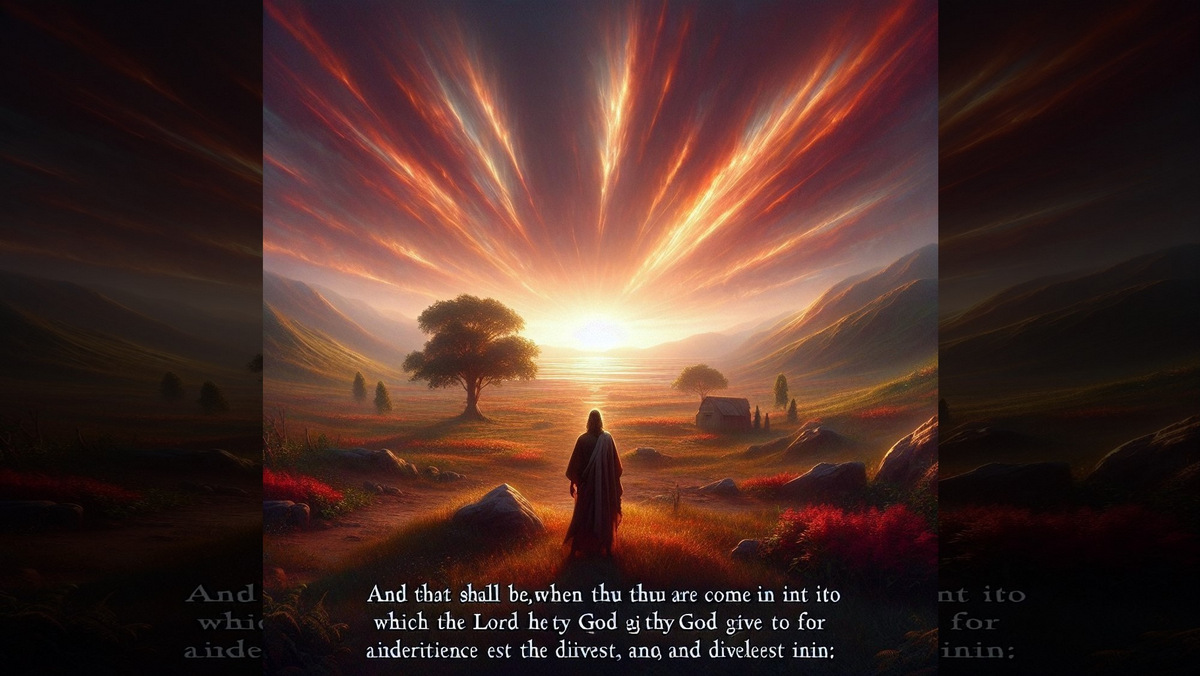 KI TAVO::WHEN YOU COME INTO THE LAND © AI | Bible.art