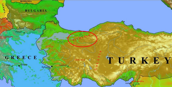 The Region of Bithynia- Accordance Maps