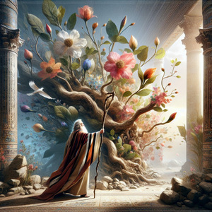 THE ROD OF AARON WAS BUDDED © AI | Bible.art