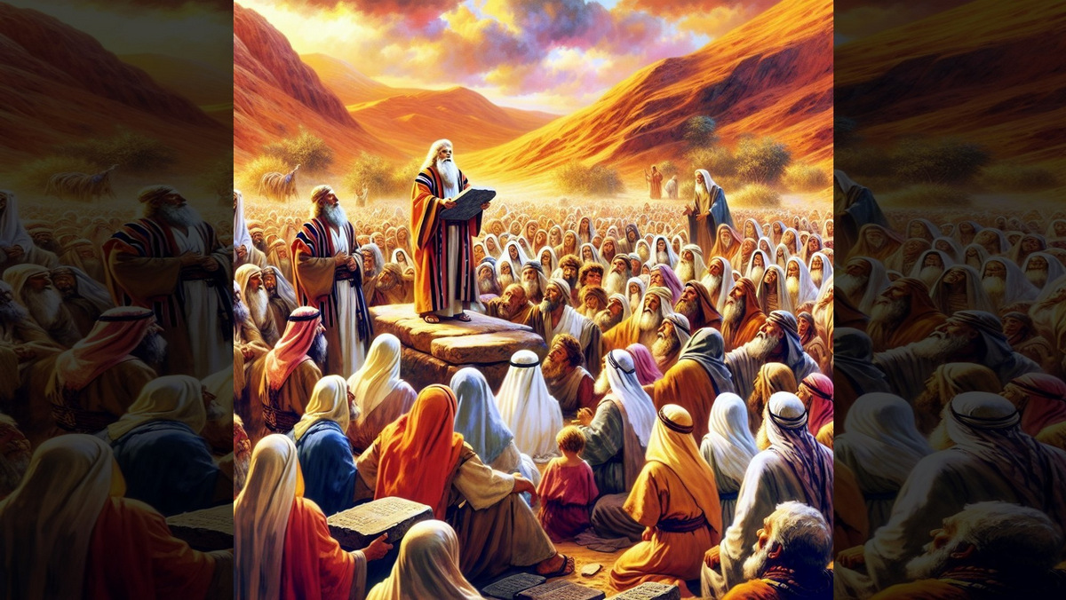 VAETCHANAN::AND THIS IS THE LAW WHICH MOSES SET BEFORE THE CHILDREN OF ISRAEL © AI | Bible.art